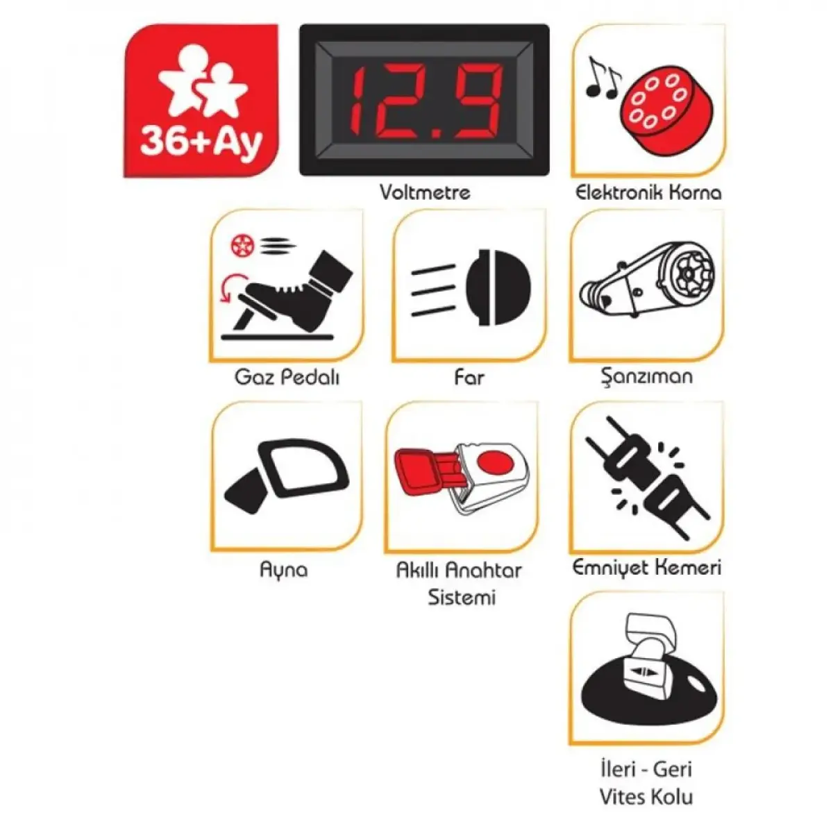 Pilsan Tostos Akülü Araba 12 Volt