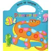 Çiçek Boya Ve Yapıştır Dinozorlar Yeşil