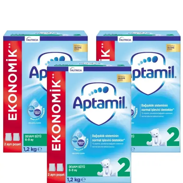 Aptamil 2 Devam Sütü 1200 Gr x3