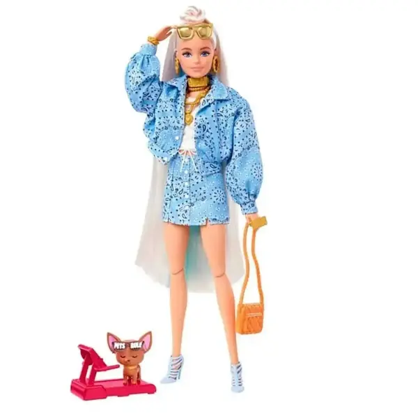 Barbie Extra Mavi Takımlı Bebek