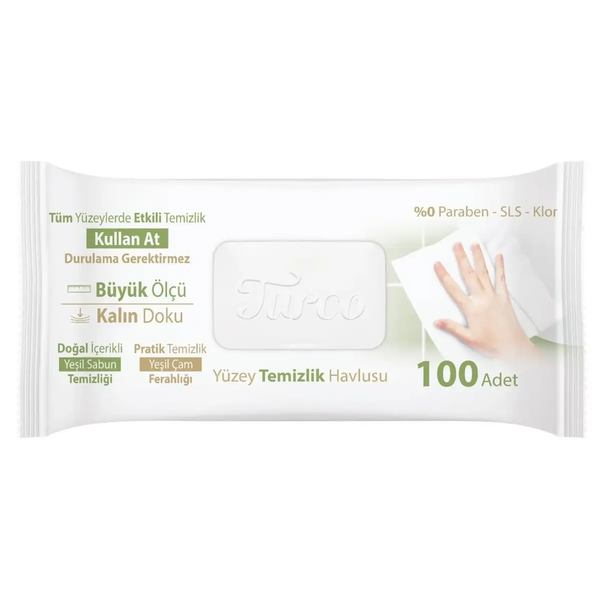 Baby Turco Doğadan Yüzey Temizlik Havlusu 100lü