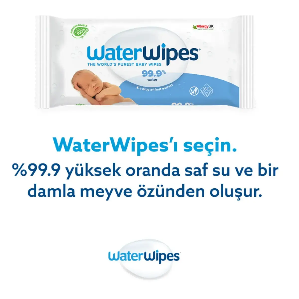 WaterWipes Bio Islak Mendil 4x60lı