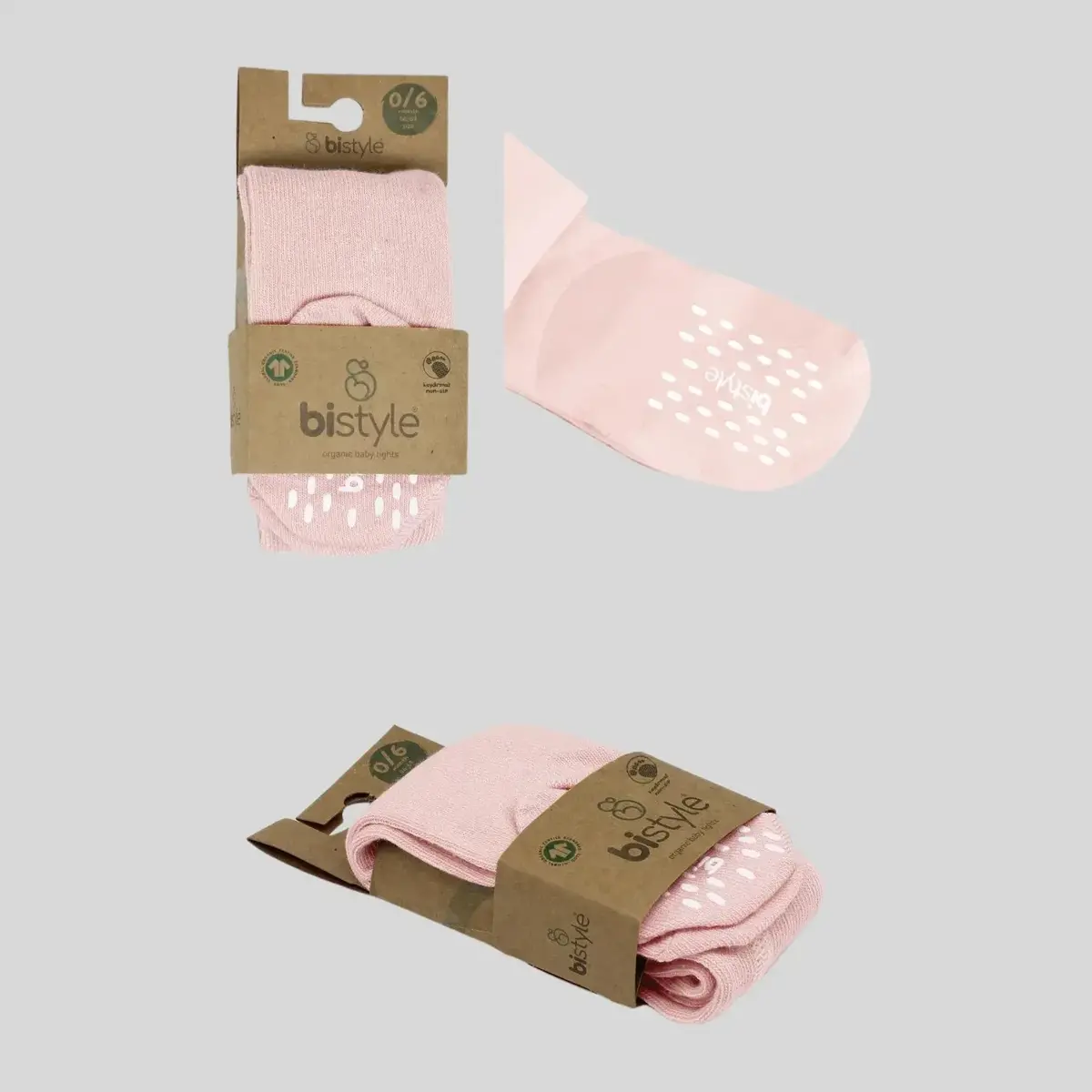 Bistyle Çorap Külotlu Kaymaz Penye Basic Pembe