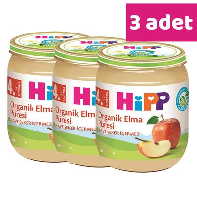 Hipp Organik Elma Püresi 125 gr x3