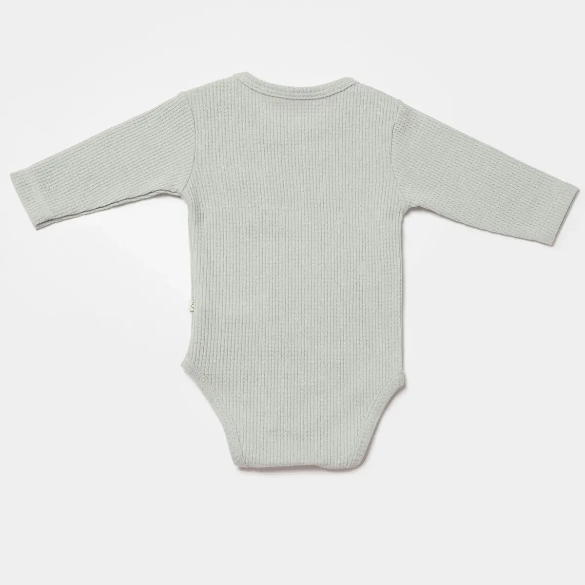 Bibaby Organik Body Uzun Kol Waffle Smile Mint