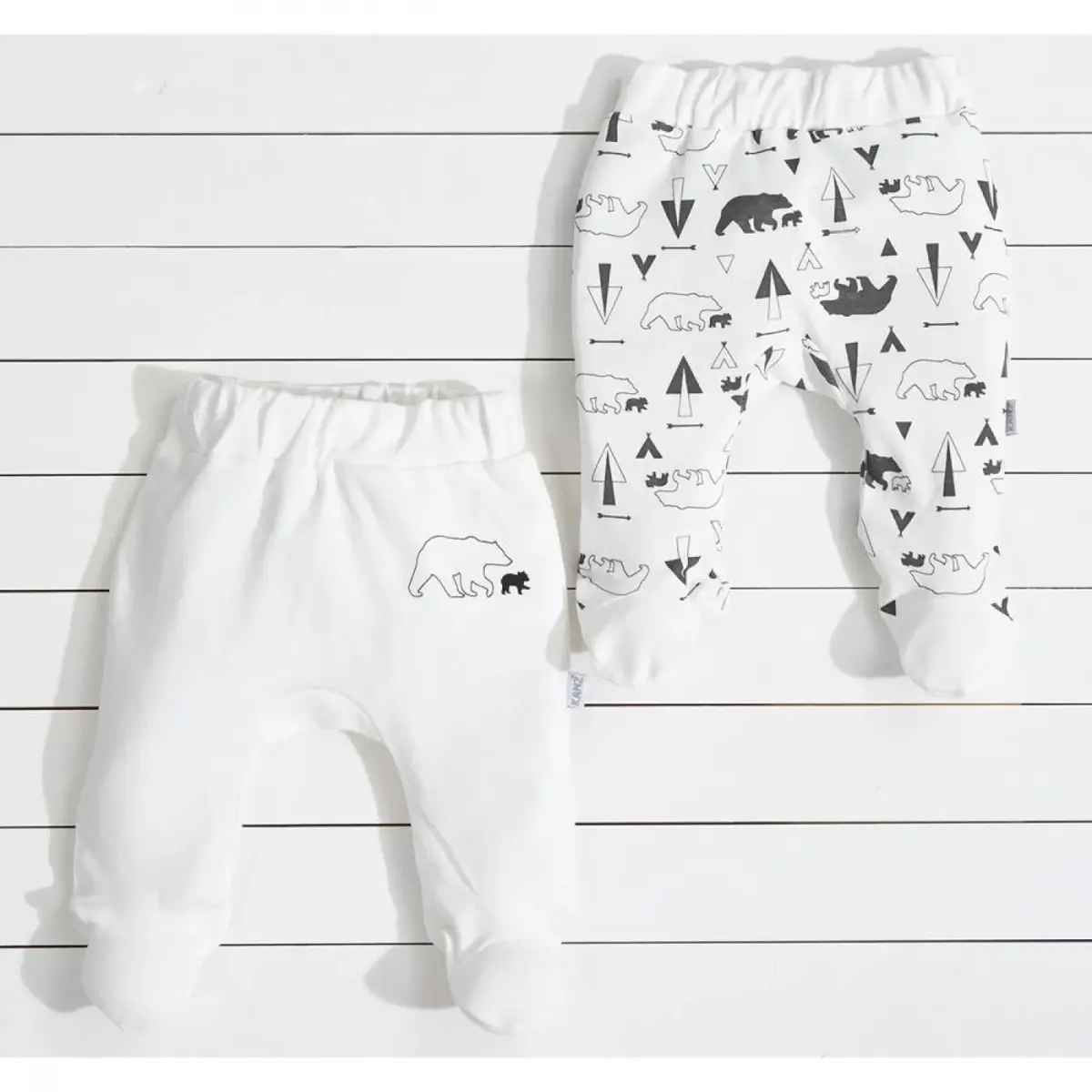 Kanz Pantolon Patikli 2li Baby Bear Siyah