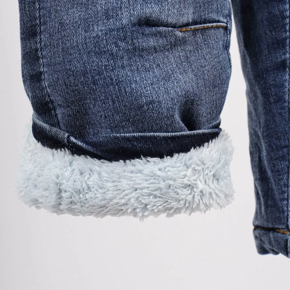 Overdo Salopet Welsoft Ayıcık Baskılı Mavi Denim