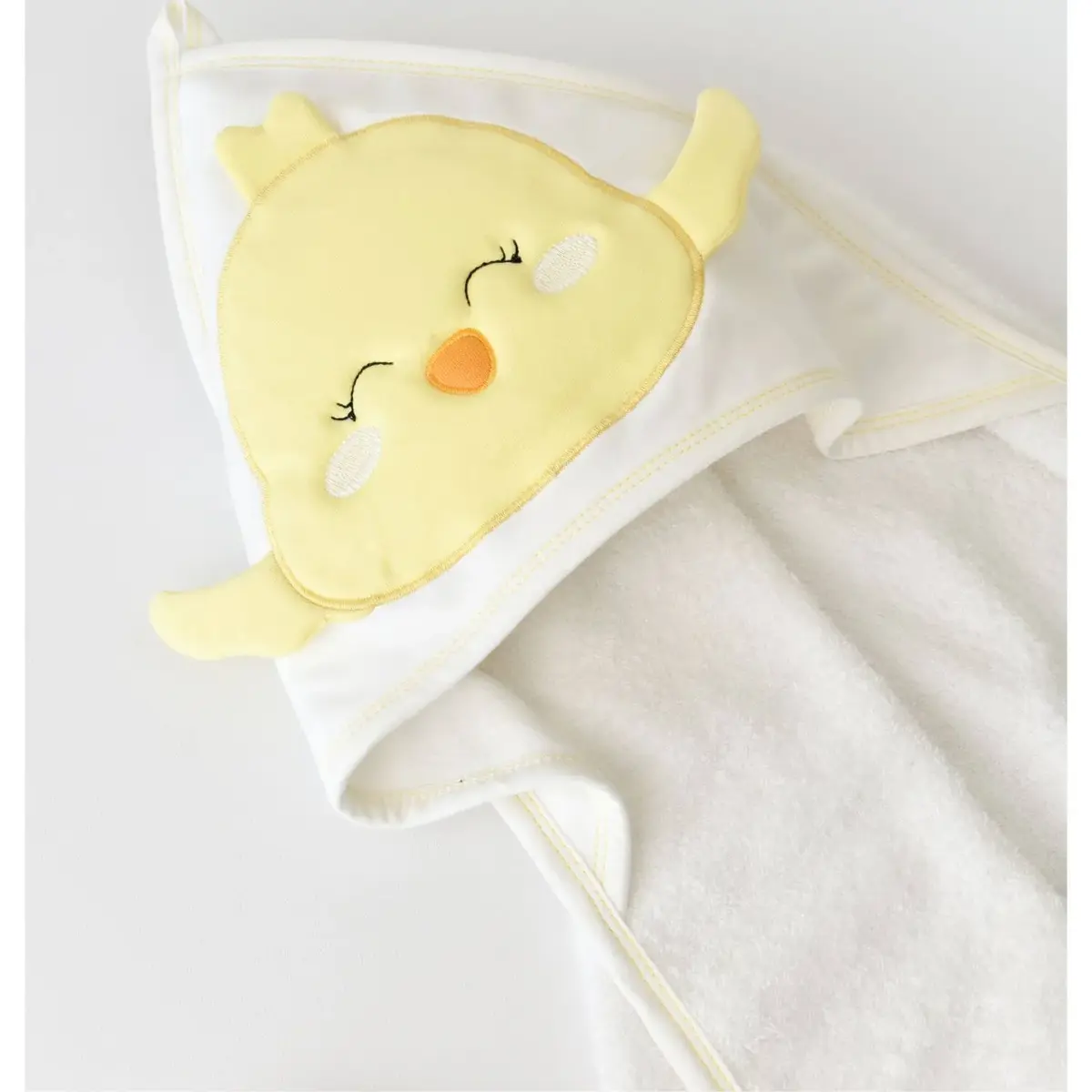 Bibaby Bornoz Takımı Smiley Bird Ekru - Sarı