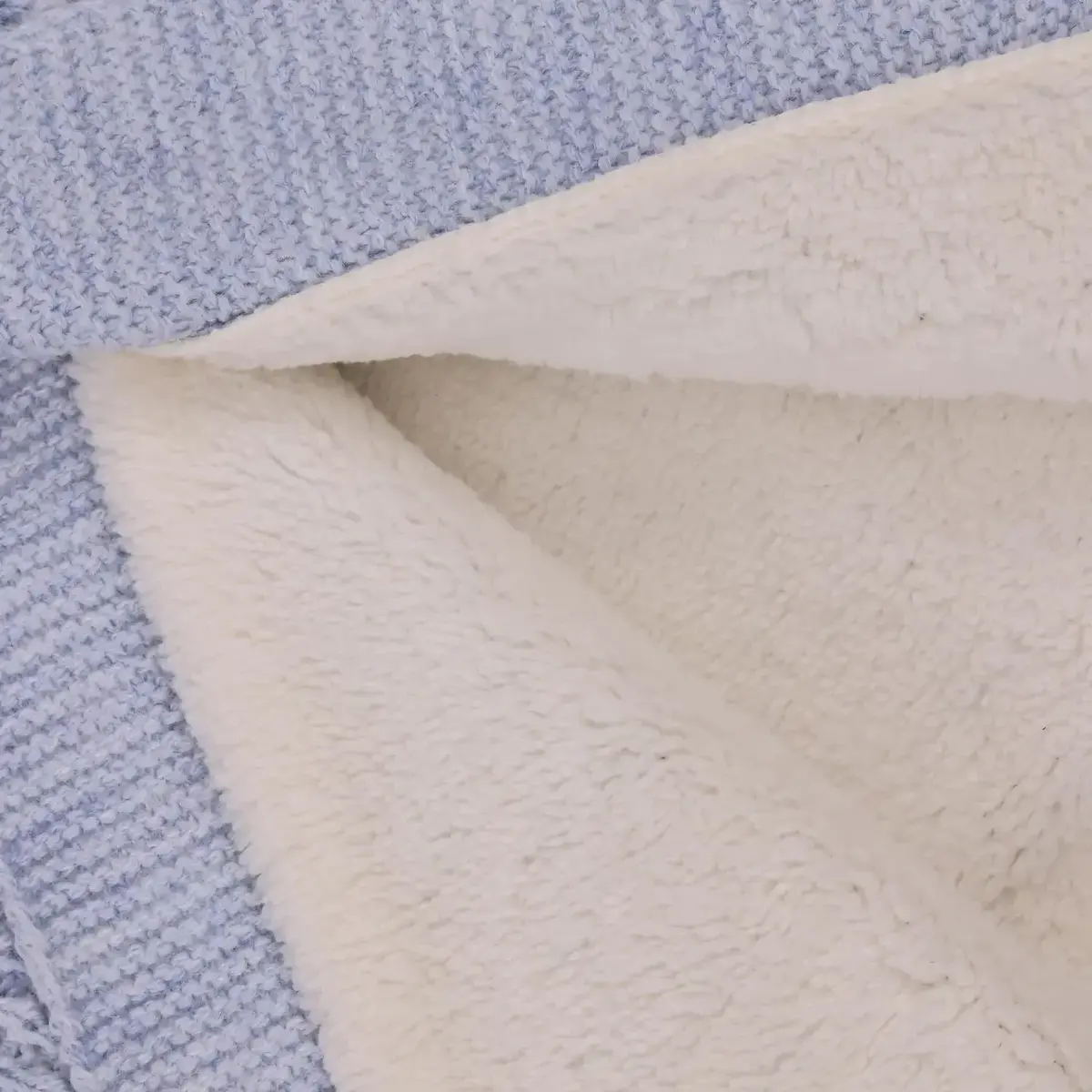 Mini Damla Battaniye Triko Penguen Nakışlı 80x100cm Mavi