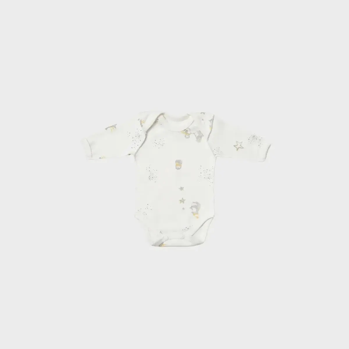 Bibaby Organik Zıbın Takımı 4lü Penguin Club Prematüre Ekru - Gri