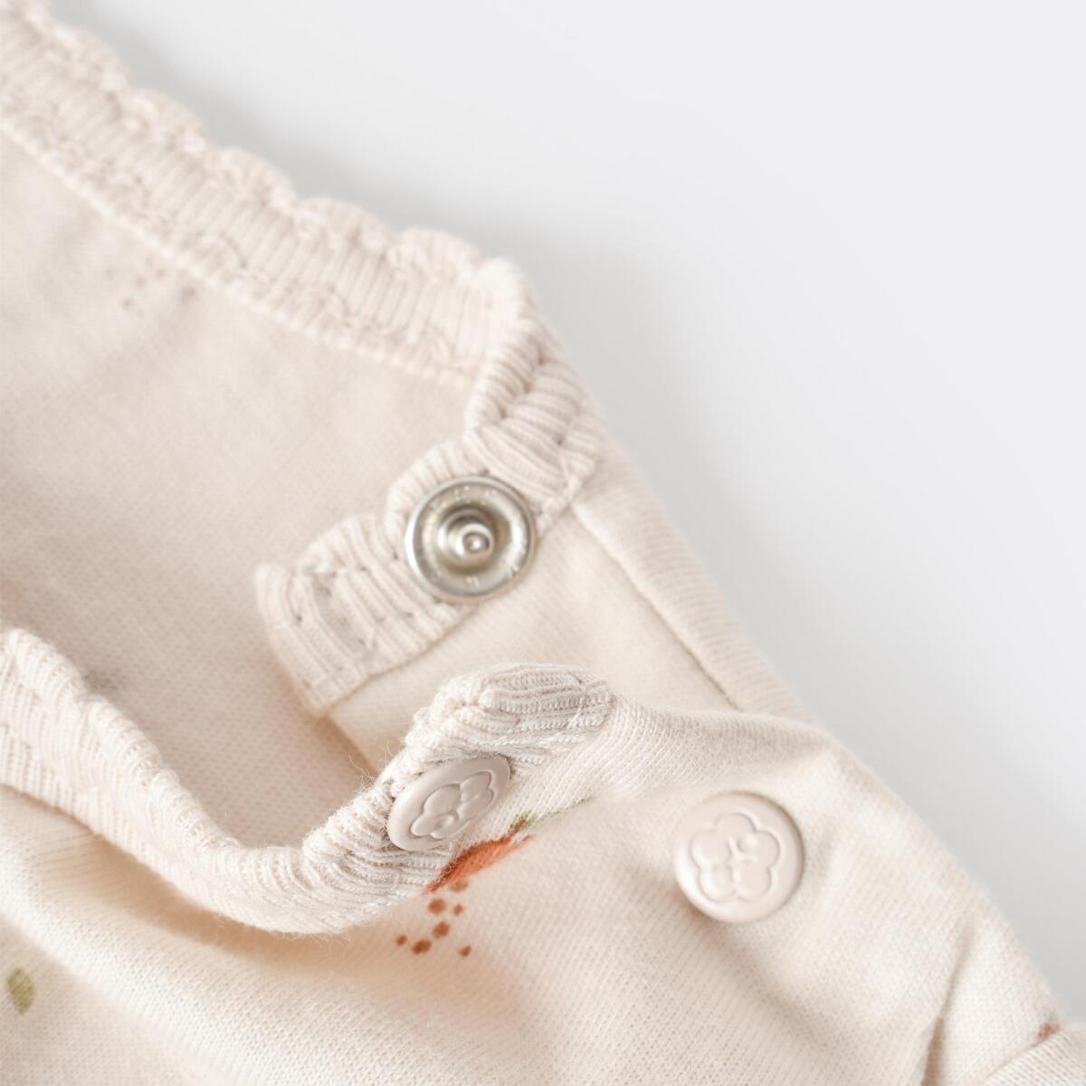 Bibaby Organik Salopet Tulum Summer Fruit Light Cream - Caramel