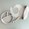 OiOi Blw Beslenme Seti Tabaklı Powder Grey