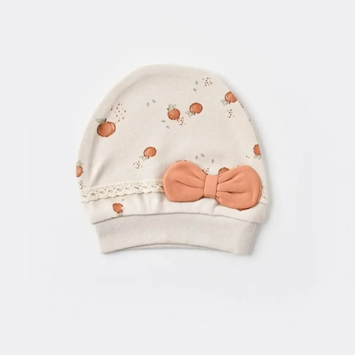 Bibaby Organik Şapka 2li Summer Fruit Light Cream Caramel