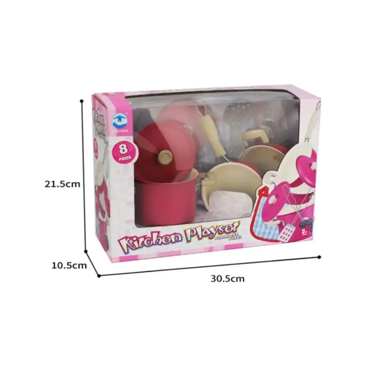 Vardem Pembe Emaye Tencere Tava Seti 8 Parça