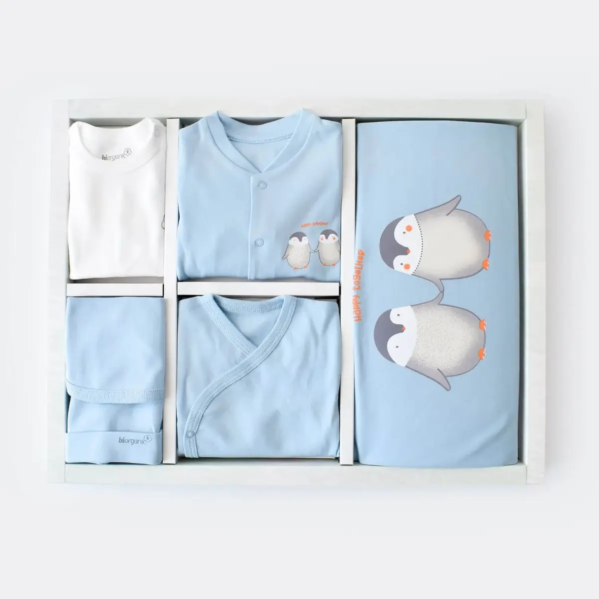 Bibaby Organik Hastane Çıkışı 10lu Hello New Penguins Mavi