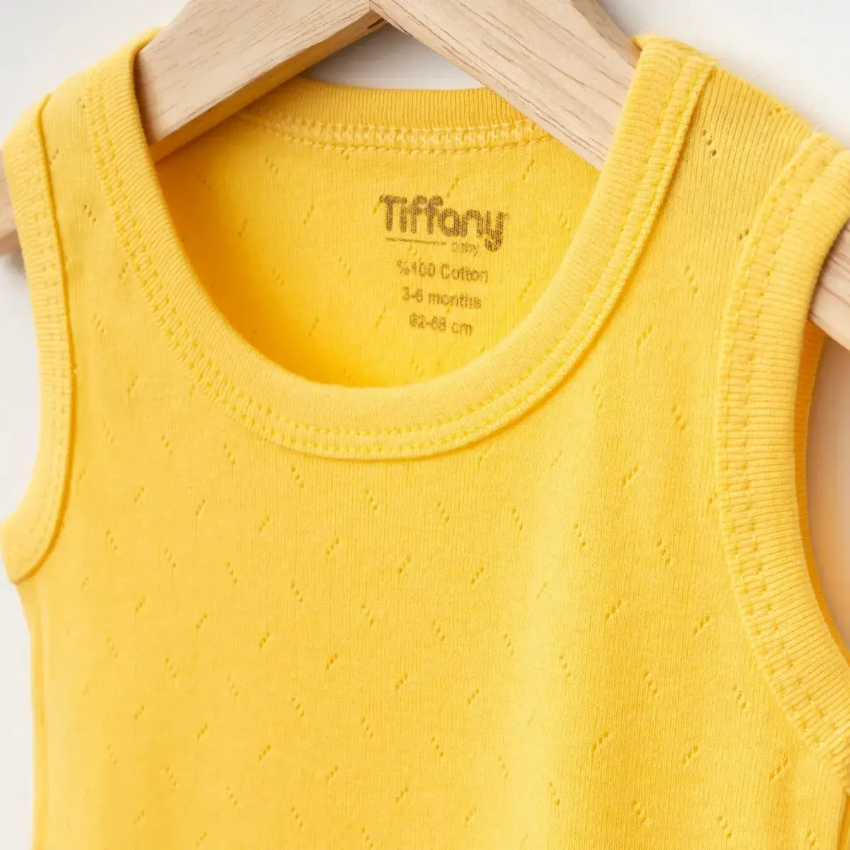 Tiffany Atlet Body Jakarlı Basic Tema Sarı