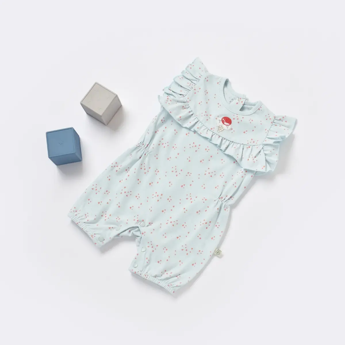 Bibaby Organik Tulum Şortlu Pretty Ears Bunny Mint