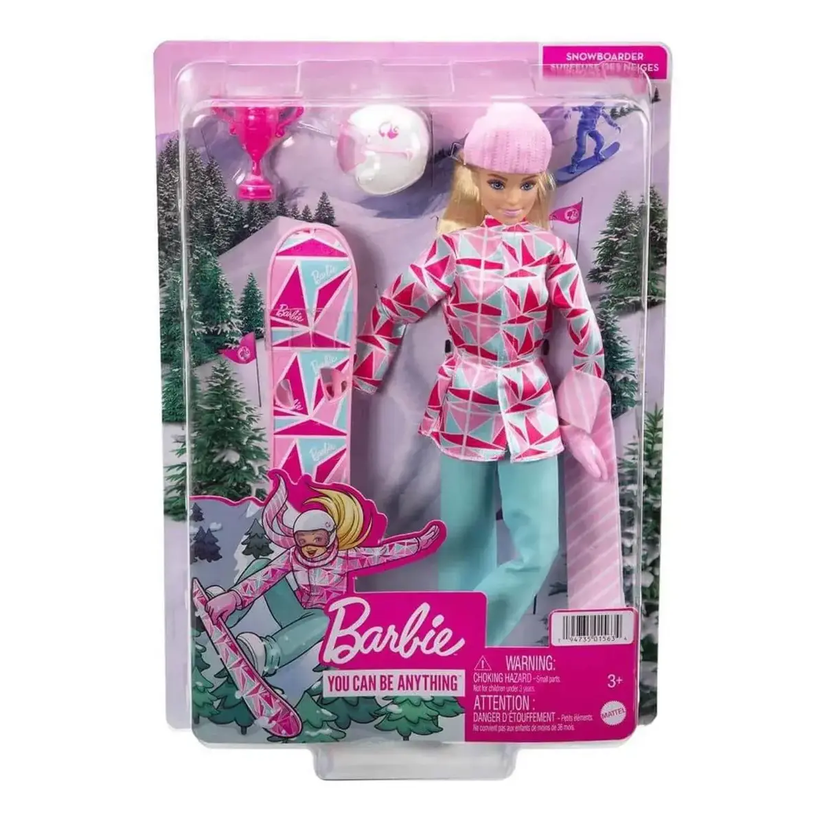 Barbie  Snowboard Sporcusu Bebek