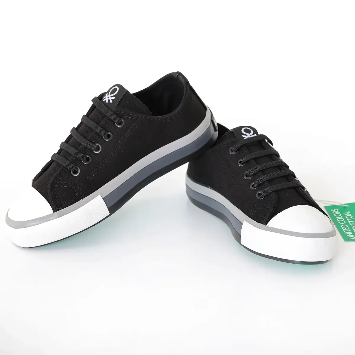 Benetton Ayakkabı Spor Siyah - Beyaz Benetton Ayakkabı Spor Siyah - Beyaz