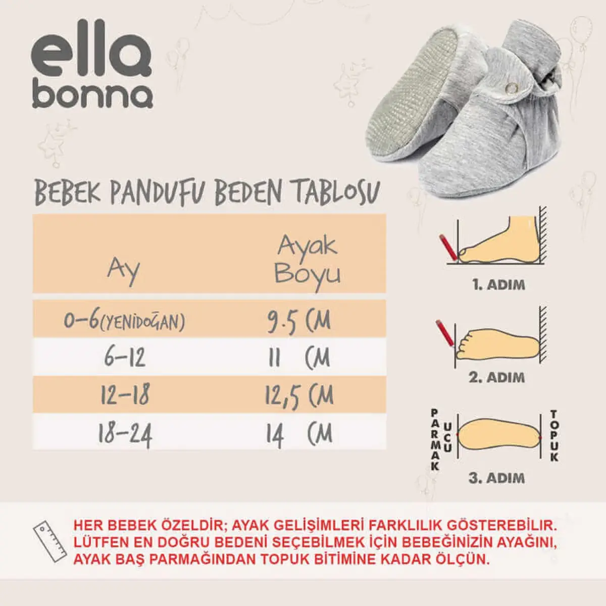 Ella Bonna Patik Pamuk Organik Cotton Pembe
