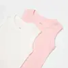 Bibaby Atlet Body 2li Jakarlı Pembe - Ekru