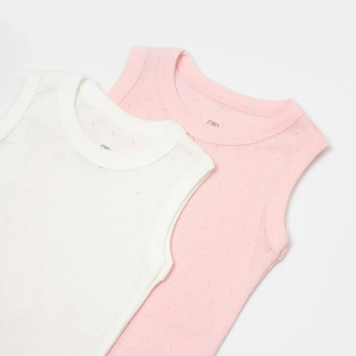 Bibaby Atlet Body 2li Jakarlı Pembe - Ekru