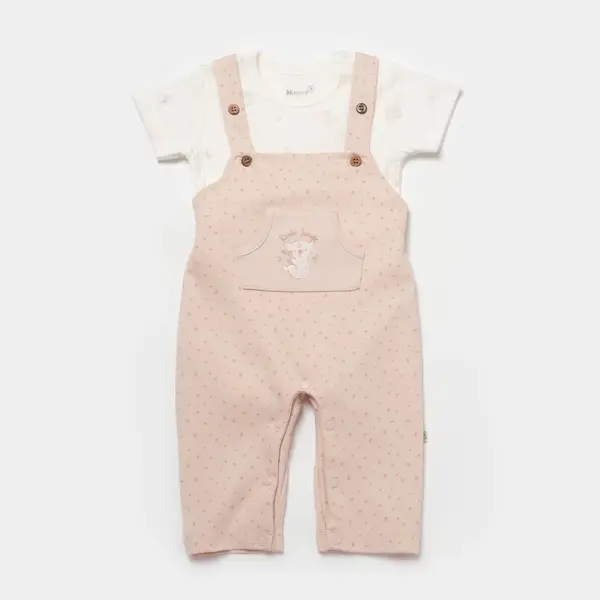 Bibaby Organik Salopet Koala Jungle Pembe