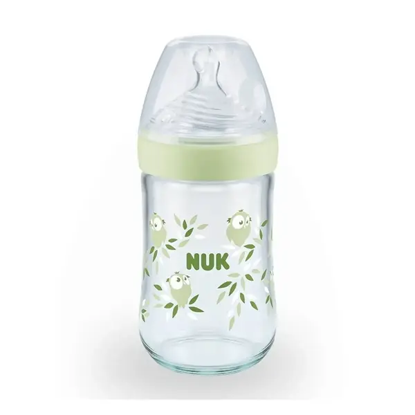Nuk Nature Sense Isı Göstergeli Cam Biberon 240 ml Yeşil