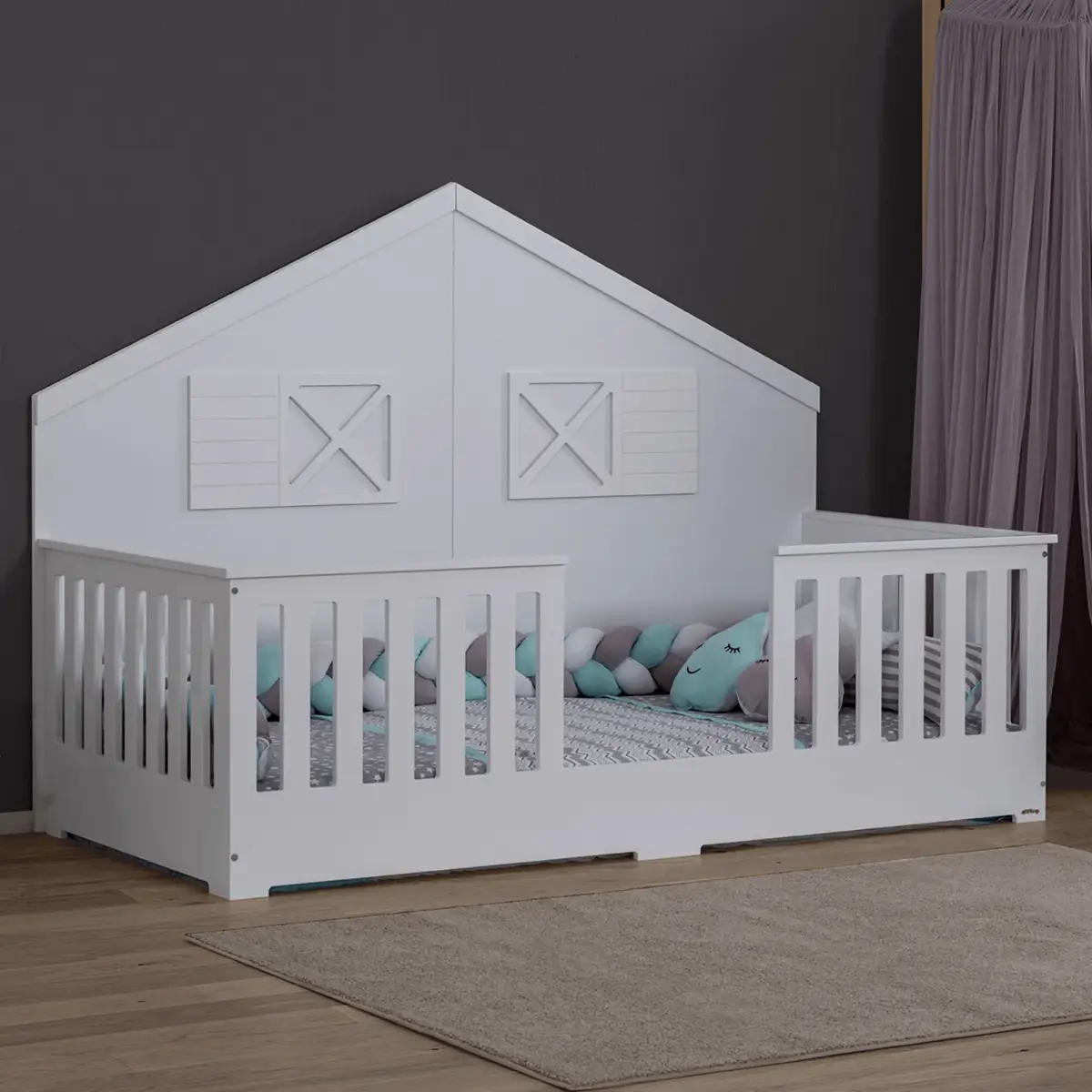 Tiffany Relax Montessori 90x190 Karyola Beyaz