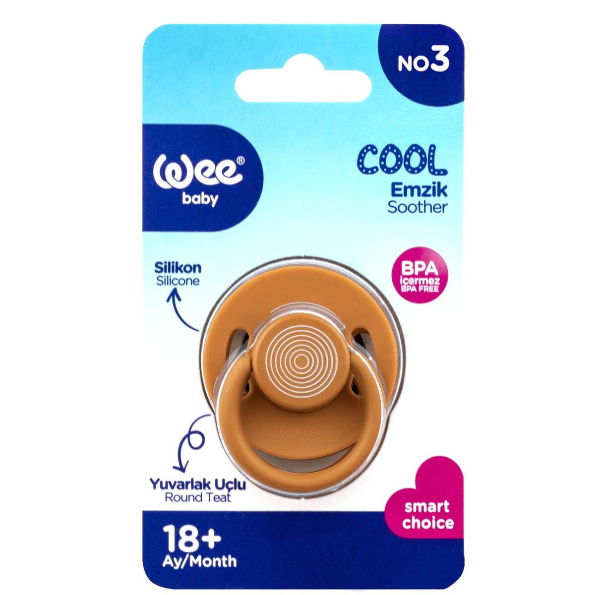 Wee Baby Cool Yuvarlak Uçlu Silikon Emzik No:3 18+ Ay