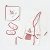 Bibaby Organik Bornoz Takımı Little Love Rose Dry