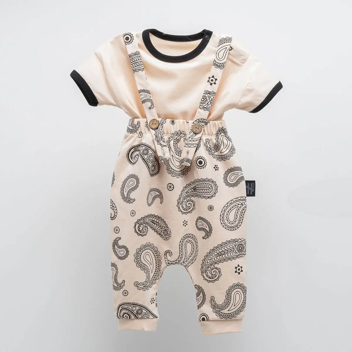 Moi Noi Salopet Desenli Bej