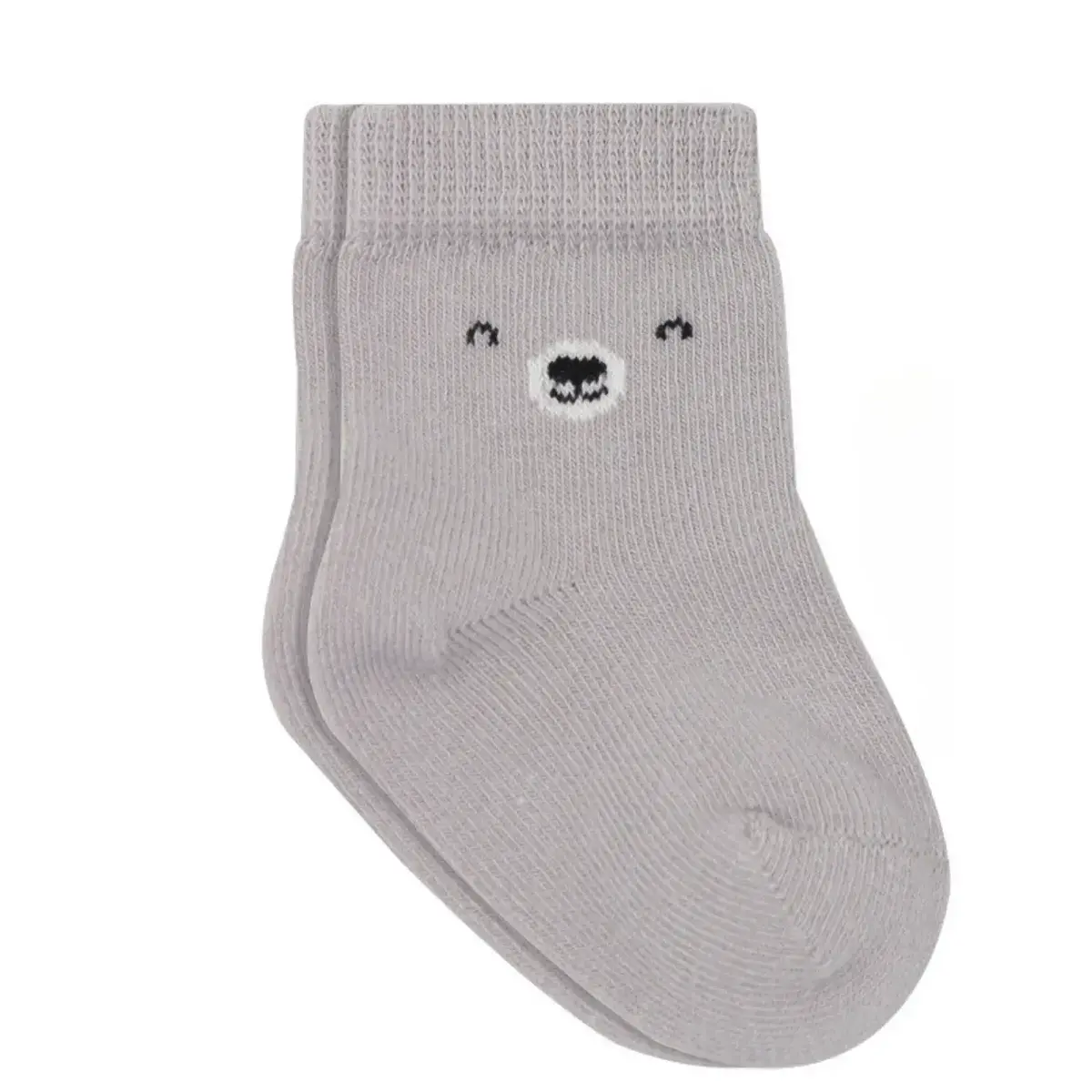 Bistyle Çorap Soket 2li Bear Penye Gri