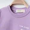 Bebolly Sweatshirt Smile Baskılı Lila