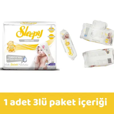 Sleepy Sensitive Islak Mendil 3x50li x3