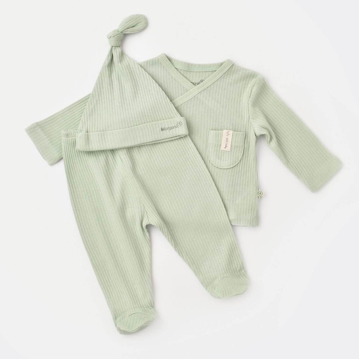 Bibaby Organik Zıbın Takımı 3lü Soft Modal Yeşil