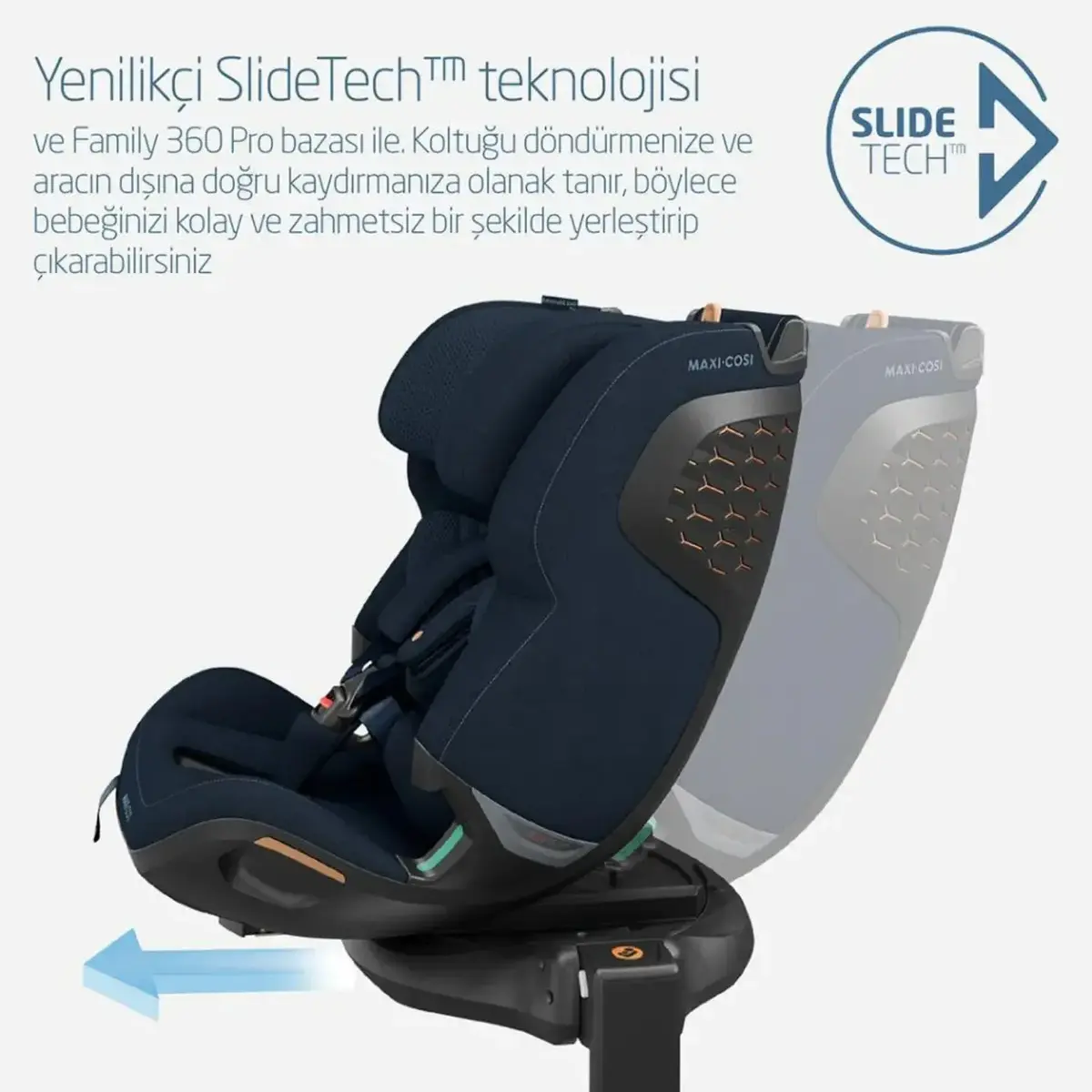 Maxi-Cosi Emerald 360 Pro Slidetech Oto Koltuğu 0-36 Kg Authentic Blue