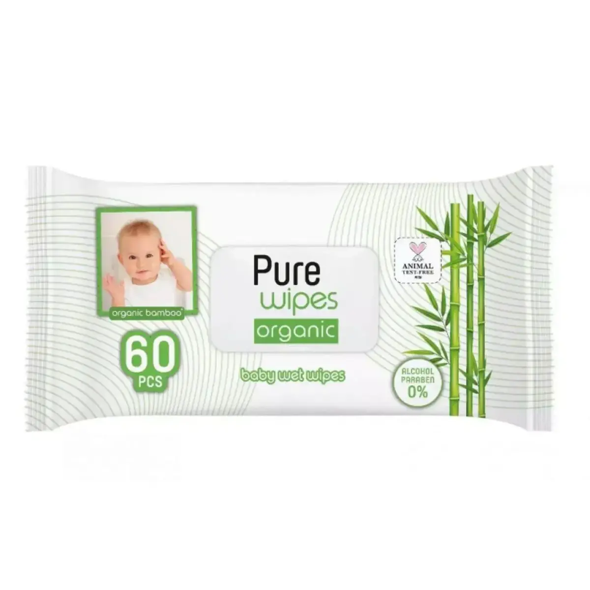 Pure Wipes Bambu Bebek Islak Havlu 3x60lı