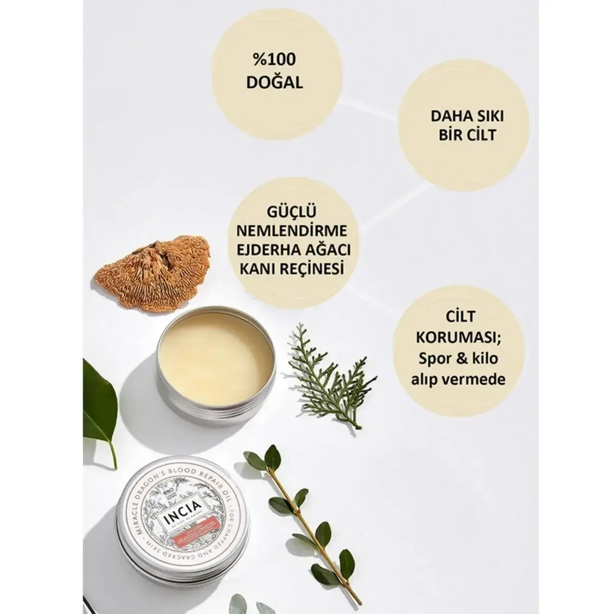 Incia %100 Doğal Çatlak Onarıcı Yağ 50 ml