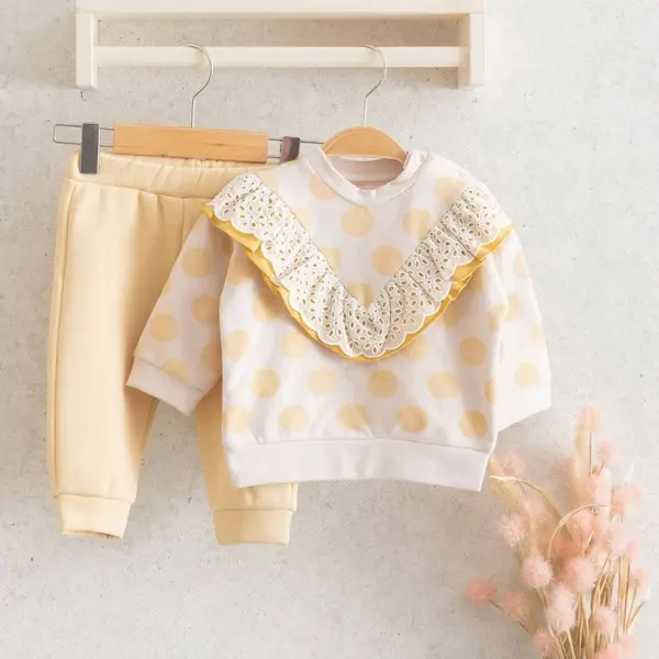 Miomini 2li Takım Üçgen Robalı Puanlı Sarı