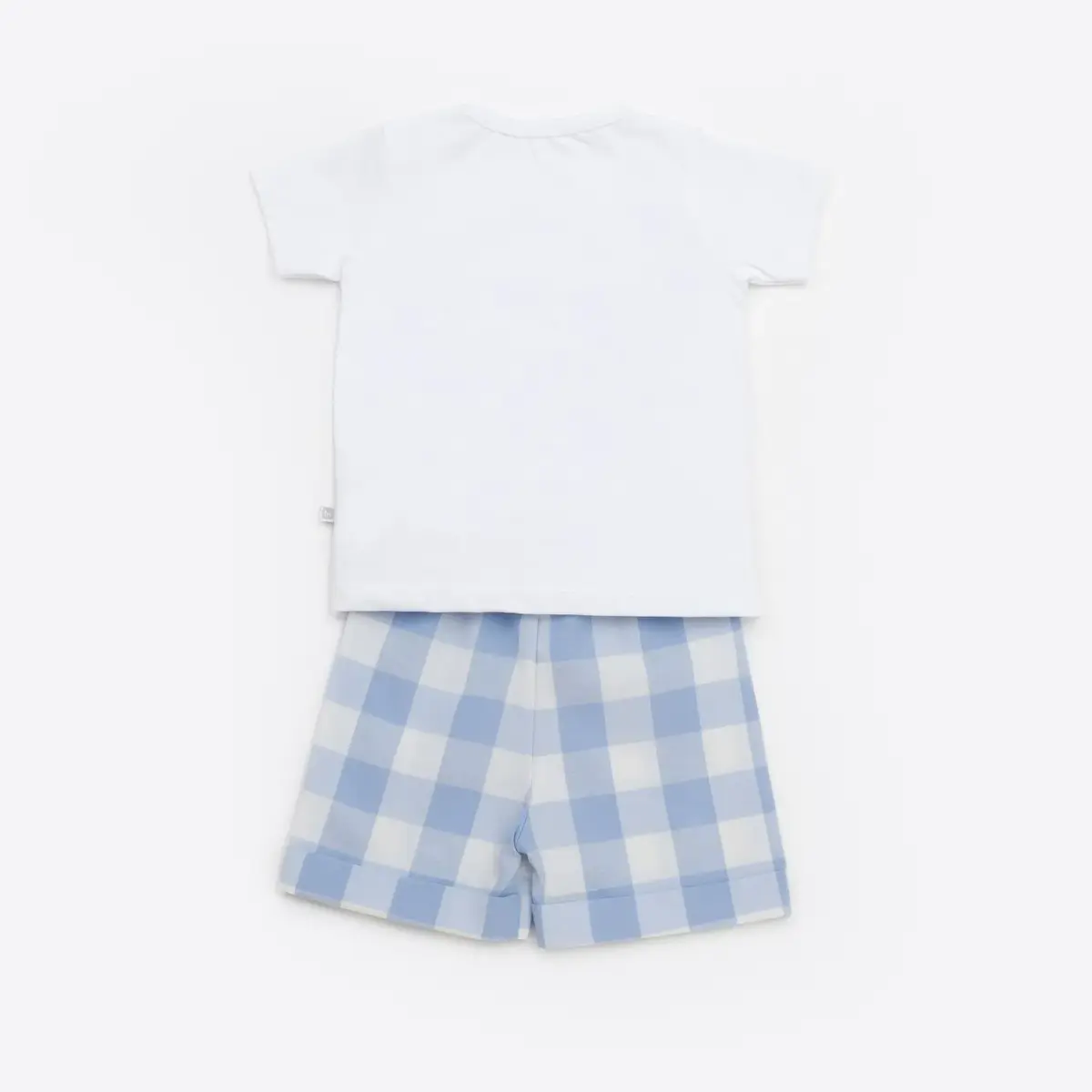 Bibaby 2li Takım Şortlu Mini Elephant Beyaz