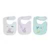 Bibaby Organik Önlük Havlu 3lü Natural Animals Pembe
