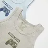 Natuline Organik Atlet Likralı Game Over 2li Mavi - Gri Melanj