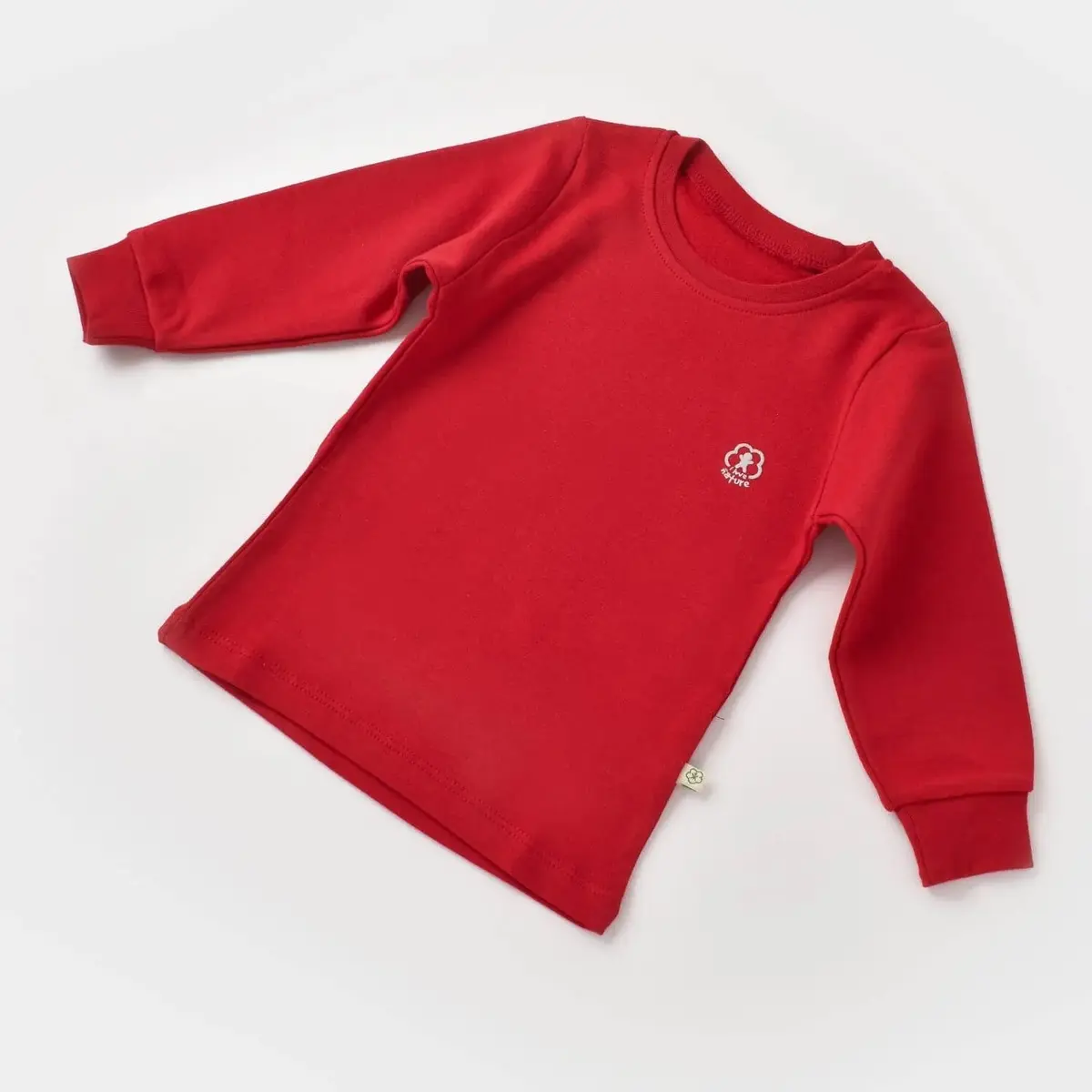 Bibaby Organik Sweatshirt A Little Basic Kırmızı
