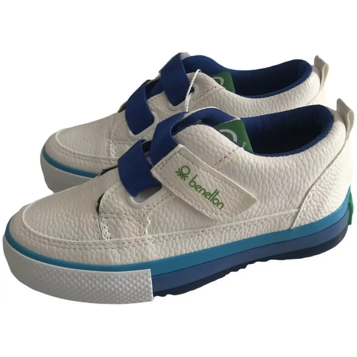 Benetton Ayakkabı Spor Patik Beyaz - Saks Benetton Ayakkabı Spor Patik Beyaz - Saks