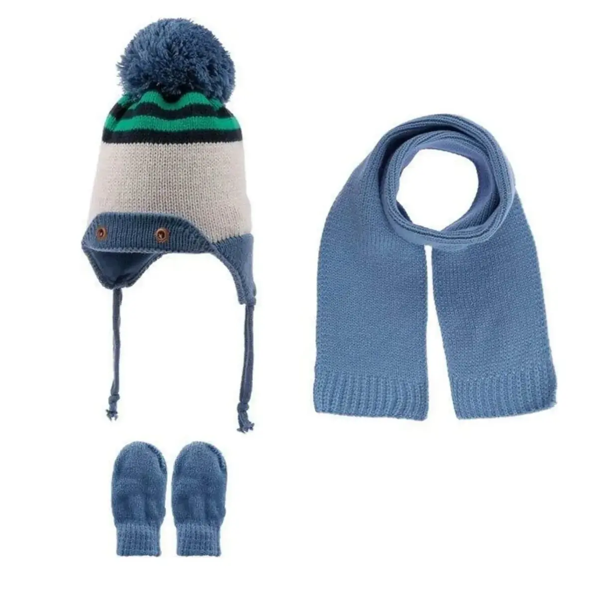 Kitti Atkı Bere Eldiven Takım Mavi Kitti Atkı Bere Eldiven Takım Mavi