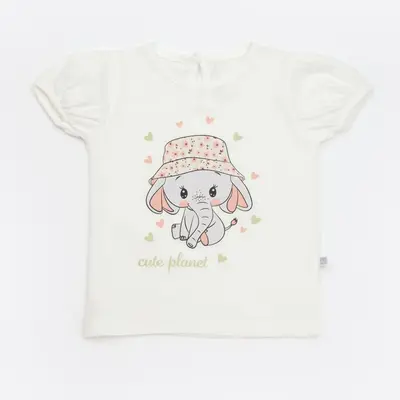 Bibaby 2li Takım Şortlu Cute Elephant Pembe