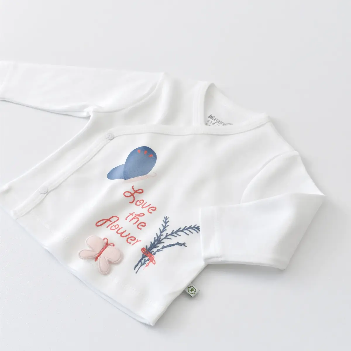 Bibaby Organik Zıbın Takımı 3lü Wild Flowers Spring Blue