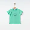 Bebolly T-Shirt Gülenyüz Baskılı Mint