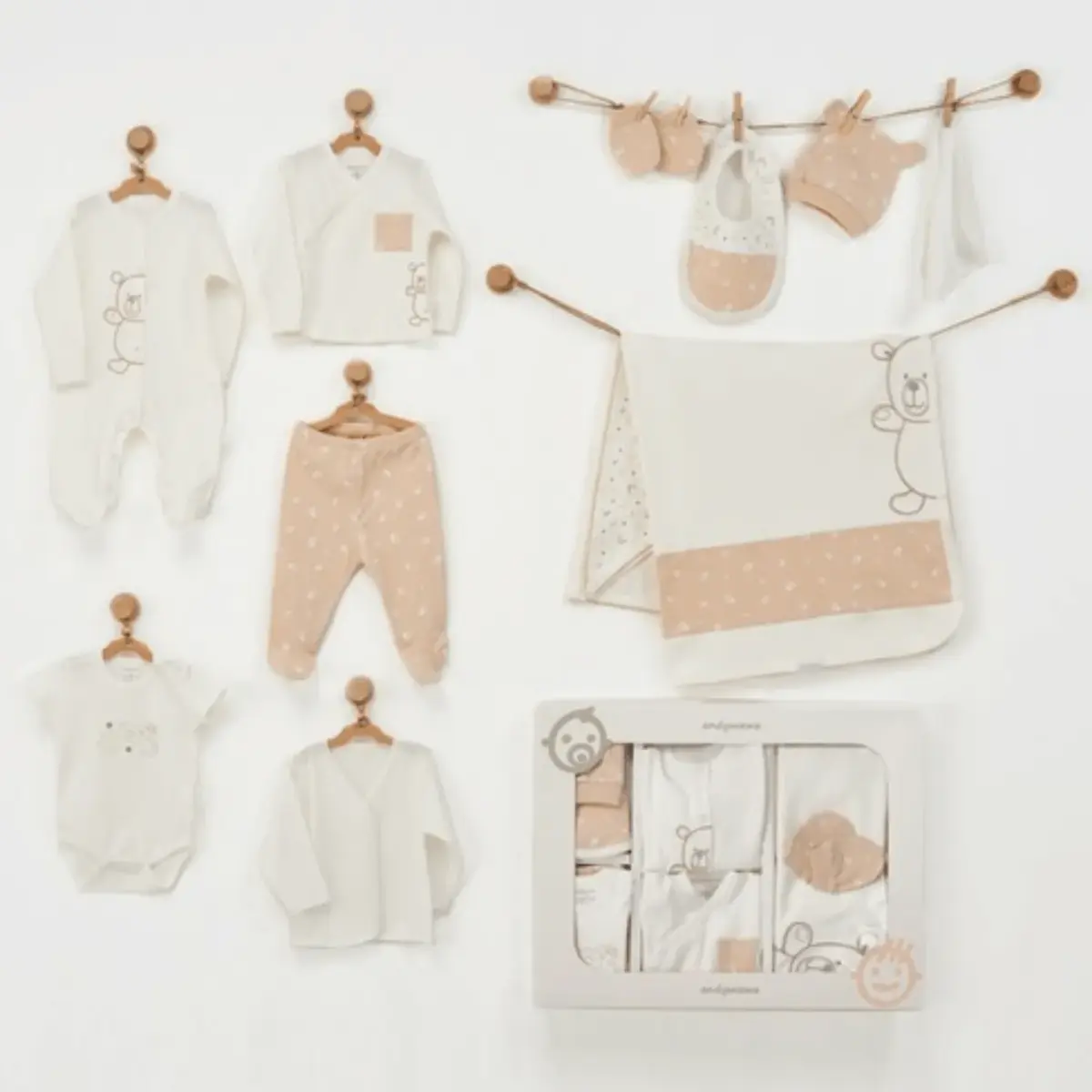 Andy Wawa Hastane Çıkışı 10lu Little Wawa Bear Bej